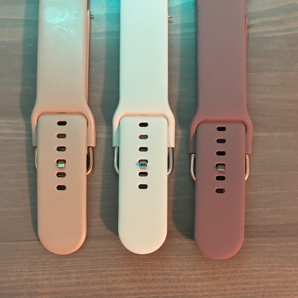 NWOT Garmin Vivo Active 5 Band Set - Beige, White, Purple - Picture 2 of 4